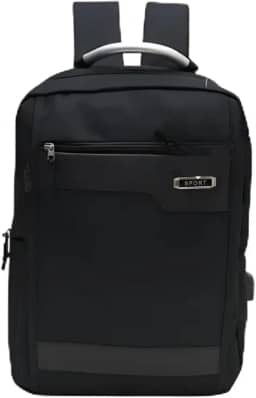 Mochila Notebook Fecho Reforçado Grande Executiva Viagem Bolsa Tecnologica Moderna Entrada Conector Cabo USB Escolar Faculdade Trabalho Alça Funcional Acolchoada Compartimentos Principal e Lateral