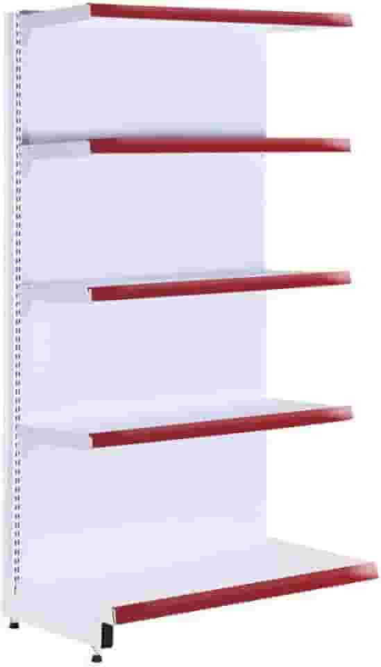 Gôndola Prateleira Supermercado 5 Níveis 40x30 New Plus 1,70 Parede Continuação Vermelho Sa Gôndolas