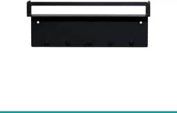 Porta Chaves, Chaveiro Organizador, Gancho, Porta-chaves, Prateleira de parede, preto, 10x26cm - GEGUTON