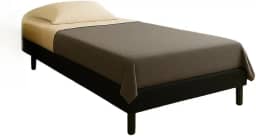 Base Cama Box Solteiro Dobrável 3 em 1: Cama, Colchão e Cadeira Espreguiçadeira, Reforçada e Desmontável, Fácil Montagem 88x188cm(Preto)