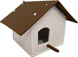 Casa De Passarinho Ecológica Resistente em Plástico Reciclado Ninho de Árvore Tamanho 11x15x13 (Marrom)