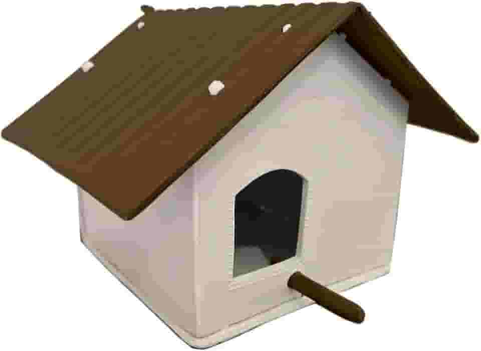 Casa De Passarinho Ecológica Resistente em Plástico Reciclado Ninho de Árvore Tamanho 11x15x13 (Marrom)