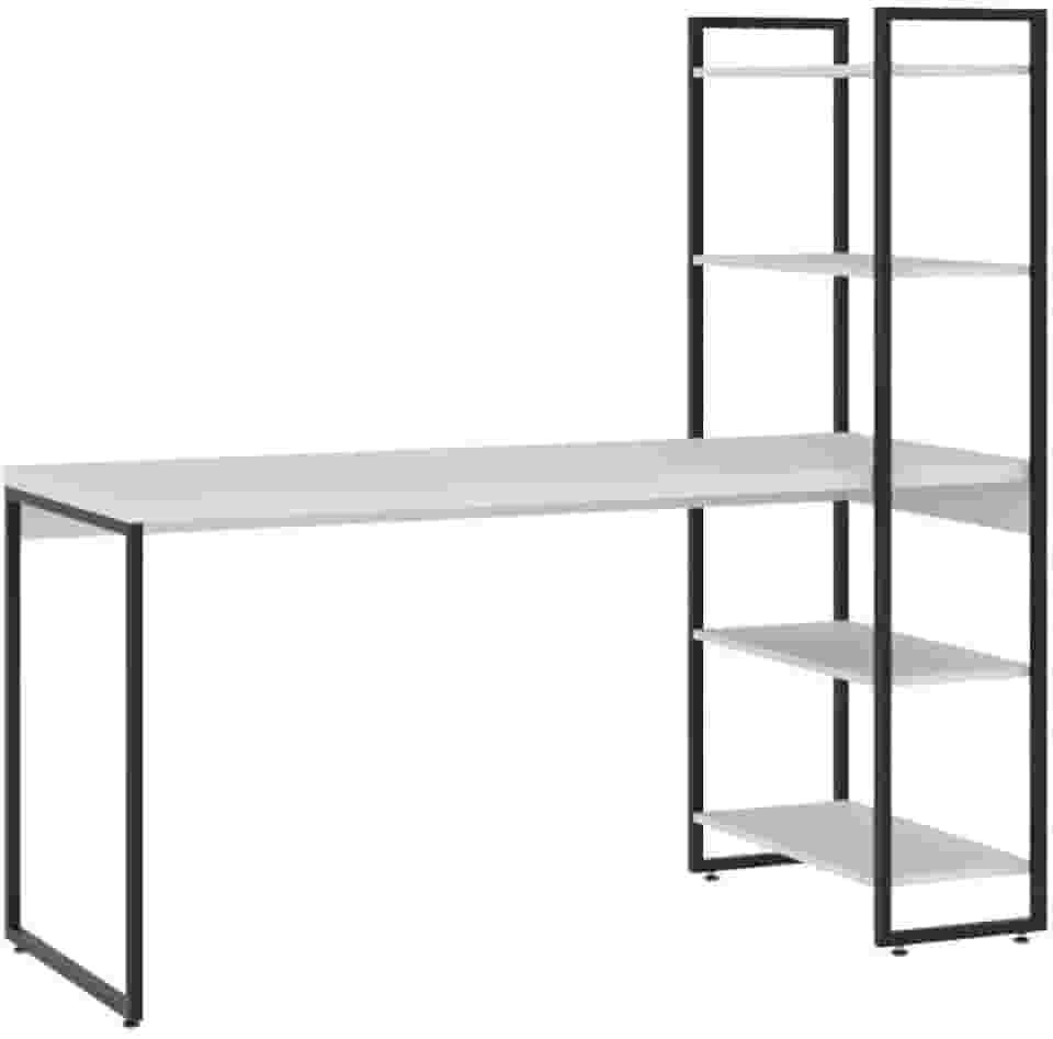 Compace Desing, Escrivaninha com Estante Alta 4 Prateleiras 1,50m Dynamica