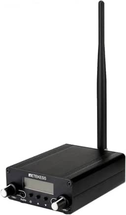 Retekess Transmissor FM TR508 para igreja, transmissor de rádio FM estéreo de longo alcance com conector de áudio de microfone de 3,5 mm para drive in, filme, estacionamento