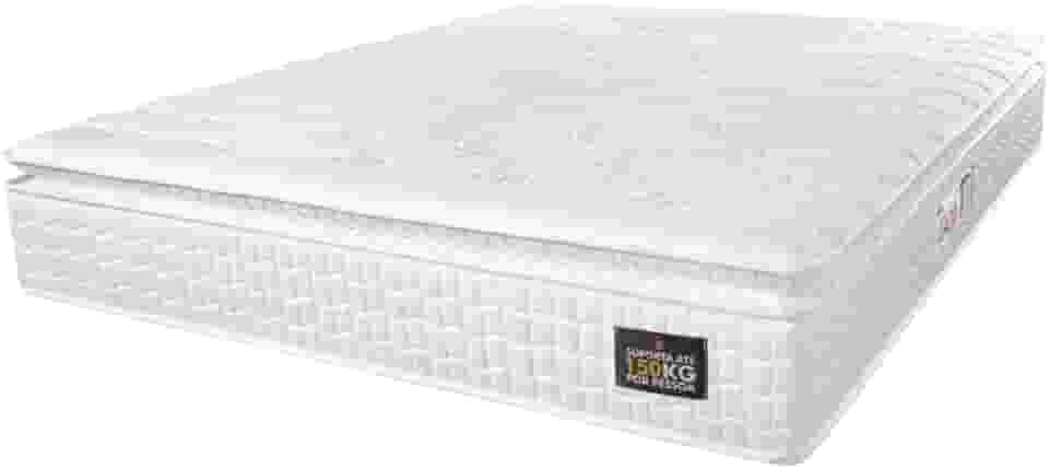 Colchão Solteiro Espuma D45 Lazio Pillow Top Branco Hellen - Suporta Até 150 Kg Por Pessoa (Casal)
