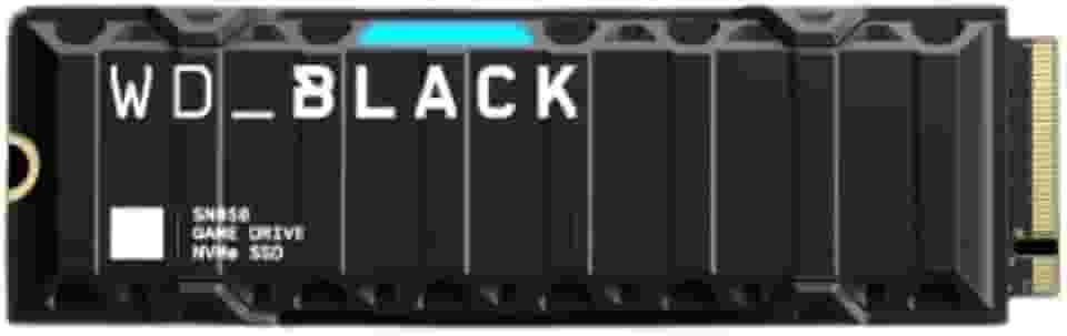 WD_BLACK SSD SN850 NVMe de 2 TB para consoles PS5 Solid State Drive com dissipador de calor - Gen4 PCIe, M.2 2280, até 7.000 MB/s - WDBBKW0020BBK-WRSN, Cor: Preto
