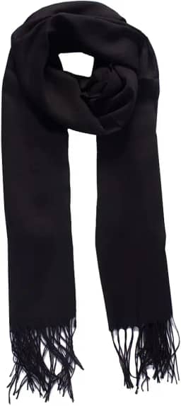 Cachecol Echarpe Feminina Lisa com Franja 170x65cm Toque Macio, Ideal para Outono Inverno e Meia Estação