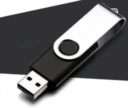 Pen drive USB de 64 GB, pen drive USB 2.0, pen drive de memória de alta capacidade para armazenamento e transferência de dados, preto