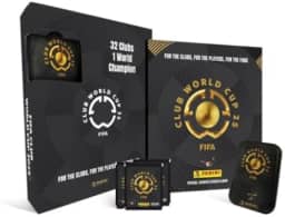 Kit C/ 1 Álbum Capa Dura + 30 Envelopes de Figurinhas FIFA World Cup 2025 + Lata Pocket