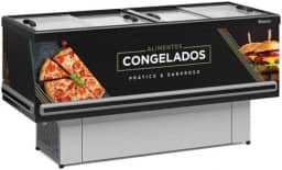 GESV-290 R PR - Expositor Ilaha Standard - Dupla ação vidro reto deslizante - colarinho PVC - 220V