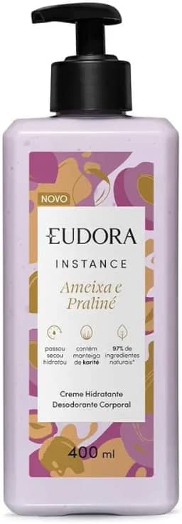 Eudora Creme Hidratante Desodorante Corporal Instance Ameixa e Praliné 400ml
