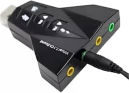 Placa De Som Usb 7.1 Canais Externa Adaptador Audio Fone e Microfone Notebook Computador Pc Premium Marca LBL DISTRIBUIDORA