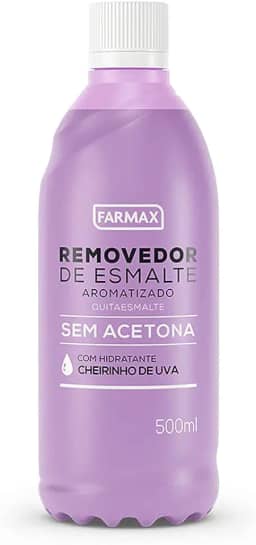 Farmax, Removedor Esmalte Sem Acetona Uva, 500 Ml