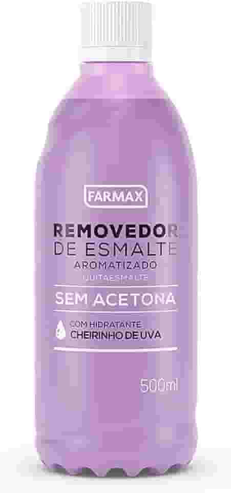 Farmax, Removedor Esmalte Sem Acetona Uva, 500 Ml