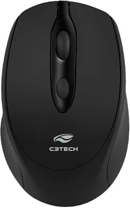 C3Tech mouse Bluetooth 5.0 e sem fio 2.4GHz M-BT30BK, Preto, Bateria recarregavel, 1600 DPI Ambidestro Plug and Play compativel com Windows, MACos, Linux, Chrome