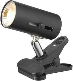 Luminária para Répteis LT-100, Preta, com Lâmpada UVA/UVB Inclusa, Fixação por Clipe, Base Giratória, 127V