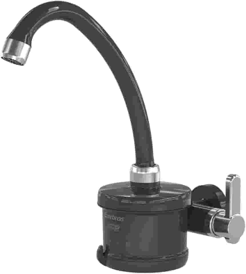 Enerbras Torneira Elétrica Plus de Parede 4 Temperaturas 4800W 127V Preta e Cromada