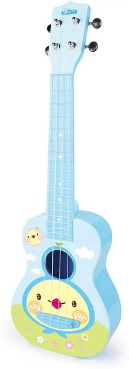 Ukulele Infantil Azul 3-10 Anos Instrumento Musical para Iniciantes, Brinquedo Perfeito para Crianças Meninos e Meninas Presente Educativo