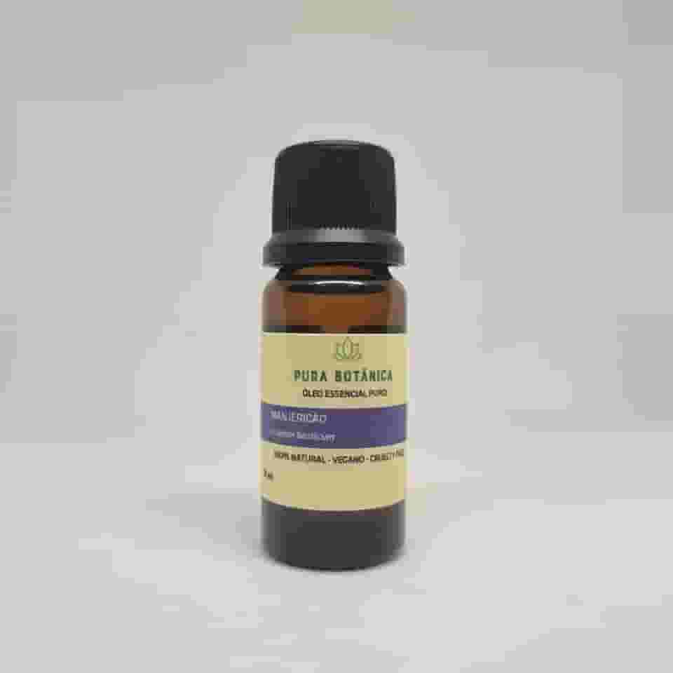 Óleo Essencial de Manjericão 10ml – 100% Puro Pura Botânica para Aromaterapia, Aroma Herbal Refrescante, Clareza Mental e Sensação de Bem-Estar Natural