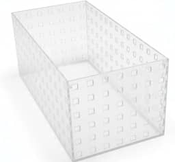 Caixa Organizadora de Acrílico Transparente 28x14x12cm Multiuso para Cozinha Banheiro Escritório e Guarda-Roupas