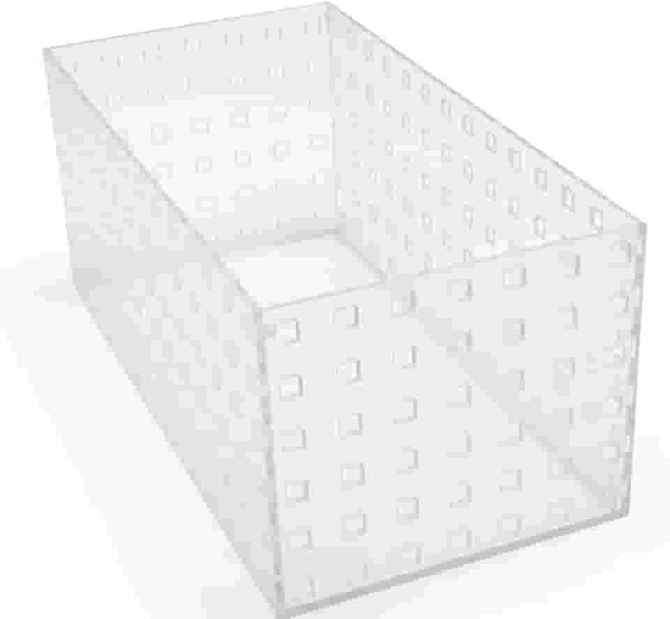 Caixa Organizadora de Acrílico Transparente 28x14x12cm Multiuso para Cozinha Banheiro Escritório e Guarda-Roupas
