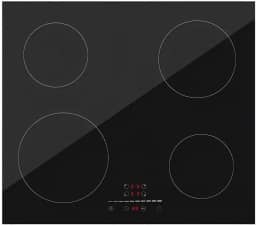 Cooktop Elétrico 4 Bocas 60cm Preto Vidro Temperado Controle Deslizante 220-240V