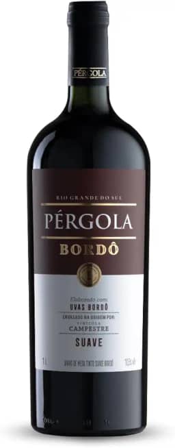 VINHO TINTO SUAVE BORDO PERGOLA 1 LT