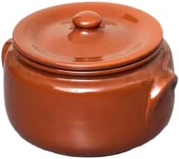 Caçarola com Asa Panela com Tampa de Barro Cerâmica Vermelha Motta Tipo Capixaba nº 3-3 Litros (1703)