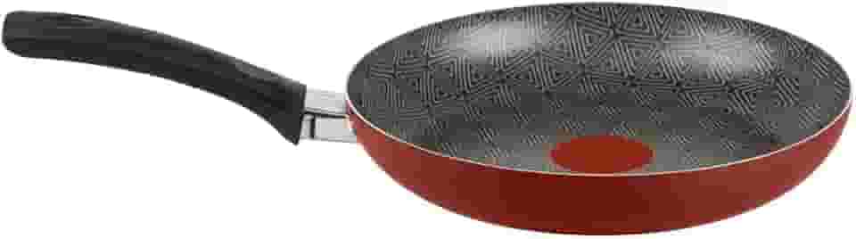 Frigideira Rochedo Facilita Vermelho 24cm com Antiaderente Resist - Limpa Fácil e Dura Mais, reforçado com partículas minerais, Thermo-Sinal e Cabos Reforçados