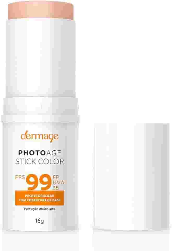 Photoage Stick, Filtro Solar com Cor em Bastão, FPS99 e FPUVA35, Proteção UVA e UVB, Fórmula com Ácido Hialurônico, Acabamento Mate, Cor B Claro, 12g