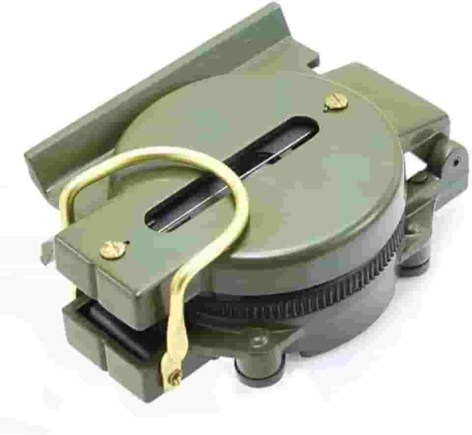 Bússola Militar Profissional de Alta Precisão, Modelo Lensático, Verde Militar