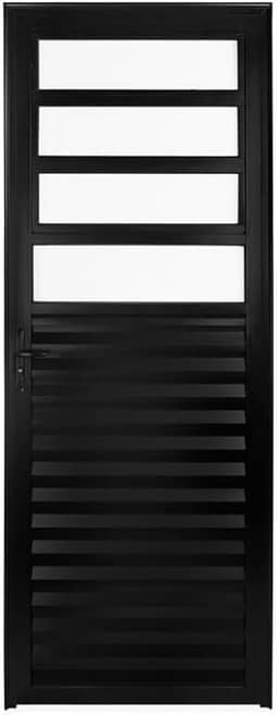 Porta basculante 2,10x60 lado DIREITO no alumínio preto