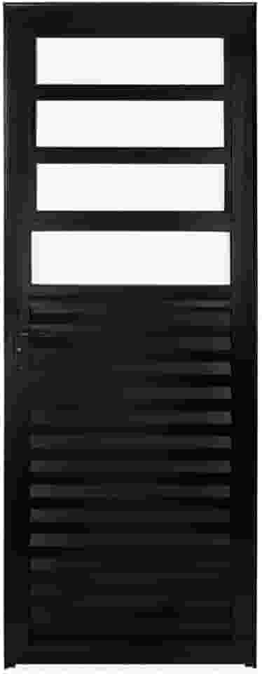 Porta basculante 2,10x60 lado DIREITO no alumínio preto
