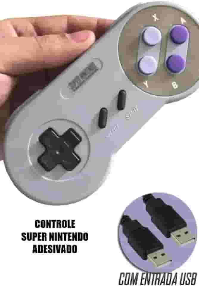 Controle Usb para PC ou Games Retrô Modelo Super Nintendo