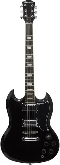 Guitarra Elétrica SG de Madeira Maciça Thomaz TEG 340 Preto
