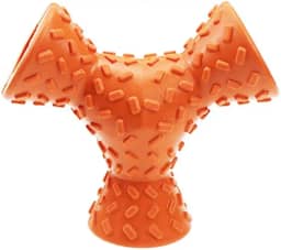 Brinquedo Interativo de Borracha para Cachorro, Porta Petisco Mordedor, Higienizador Bucal