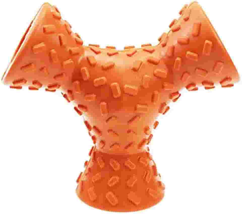 Brinquedo Interativo de Borracha para Cachorro, Porta Petisco Mordedor, Higienizador Bucal