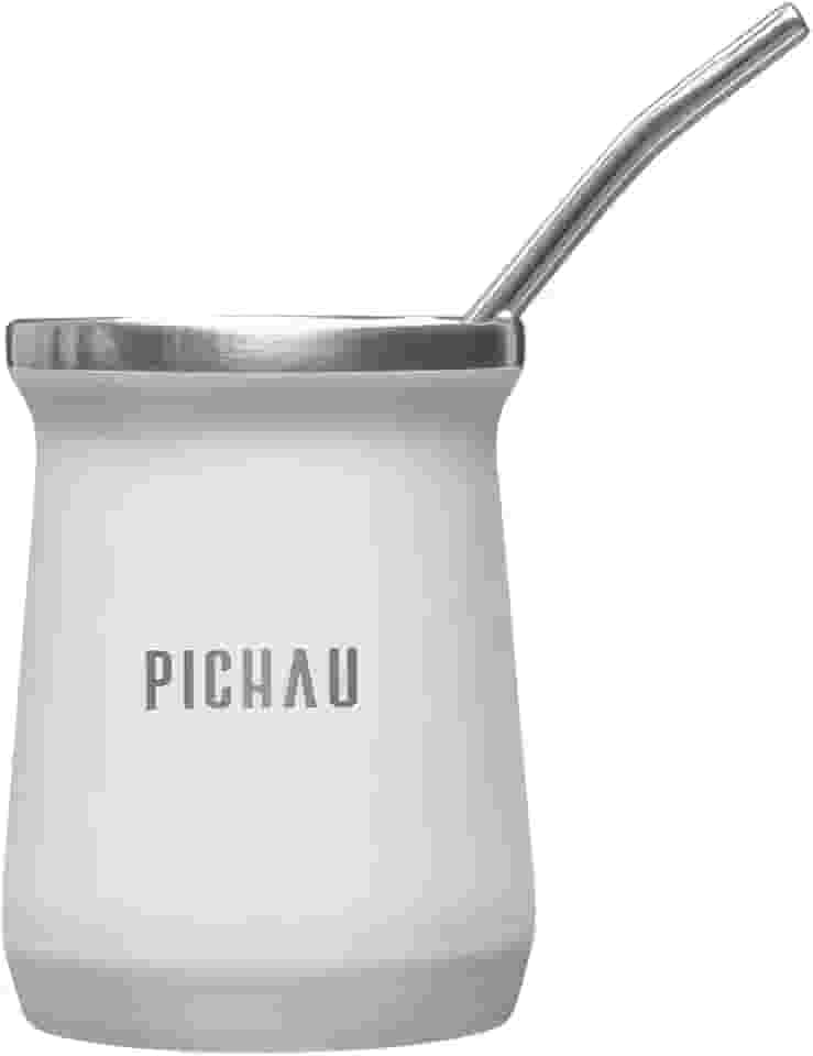 Cuia Mate Pichau HR60 de Aço Inox | Alta Durabilidade | Ideal Para Chimarrão ou Tereré | 236ml | Branco | PG-HR60-WH01