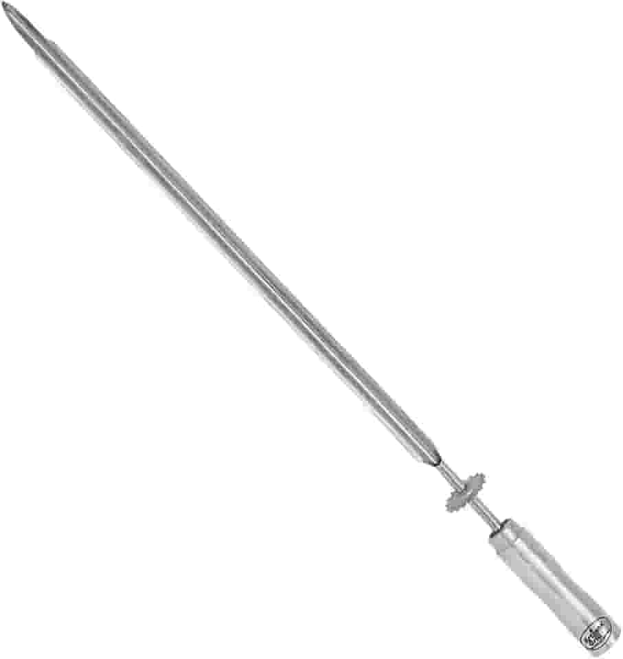 Espeto ESPADA Giratório, Inox, 65cm, Artinox Grill - Cabo Revestido em Alumínio