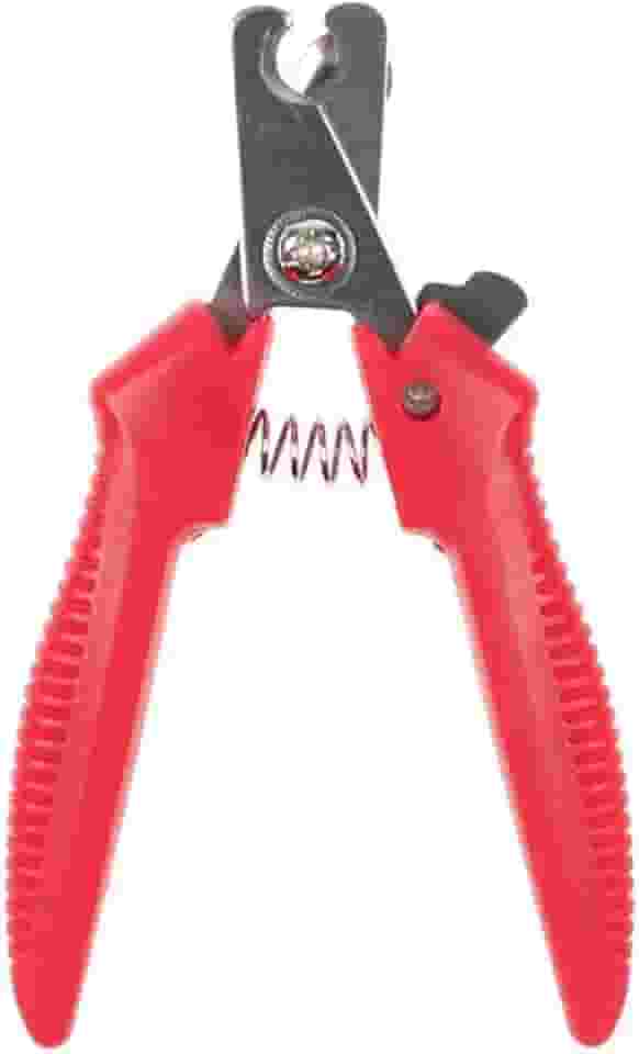 Alicate Cortador De Unhas Para Pets Profissional Cães e Gatos Com Trava De Segurança Ergonomia e Precisão Para Uso Diário Fácil e Seguro (Vermelho)