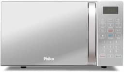 Micro-ondas Philco 20L, 1100W, Branco Espelhado, 110V