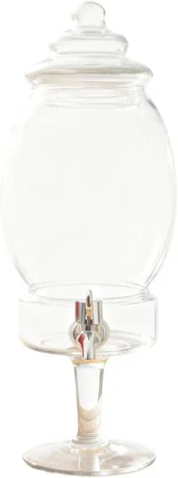 Suqueira 3 Litros Vidro Torneira Cromada Luxo Linda Lousa Para escrita(Dourada)