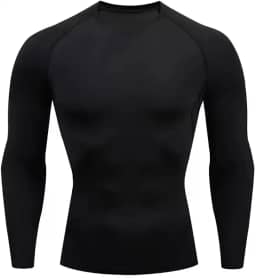 Blusa Compressão Segunda Pele Esportivo Flanelada Térmica Para O Inverno Frio Camisa Neve Masculino