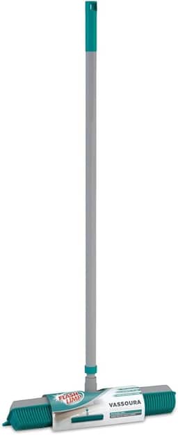 Flash Limp - Vassoura Emborrachada com rodo Multiuso 2 em 1 - FLP6132