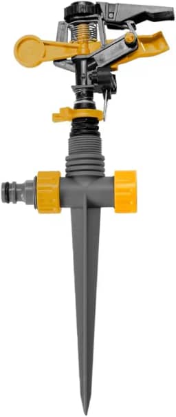 WAP Irrigador Aspersor de Impulso 1/2' GAISE01 com Sistema de Regulagem de Irrigação Setorial Espiga com Estaca para Irrigação