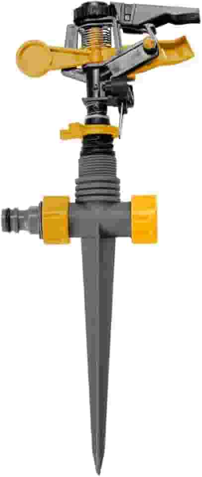 WAP Irrigador Aspersor de Impulso 1/2' GAISE01 com Sistema de Regulagem de Irrigação Setorial Espiga com Estaca para Irrigação