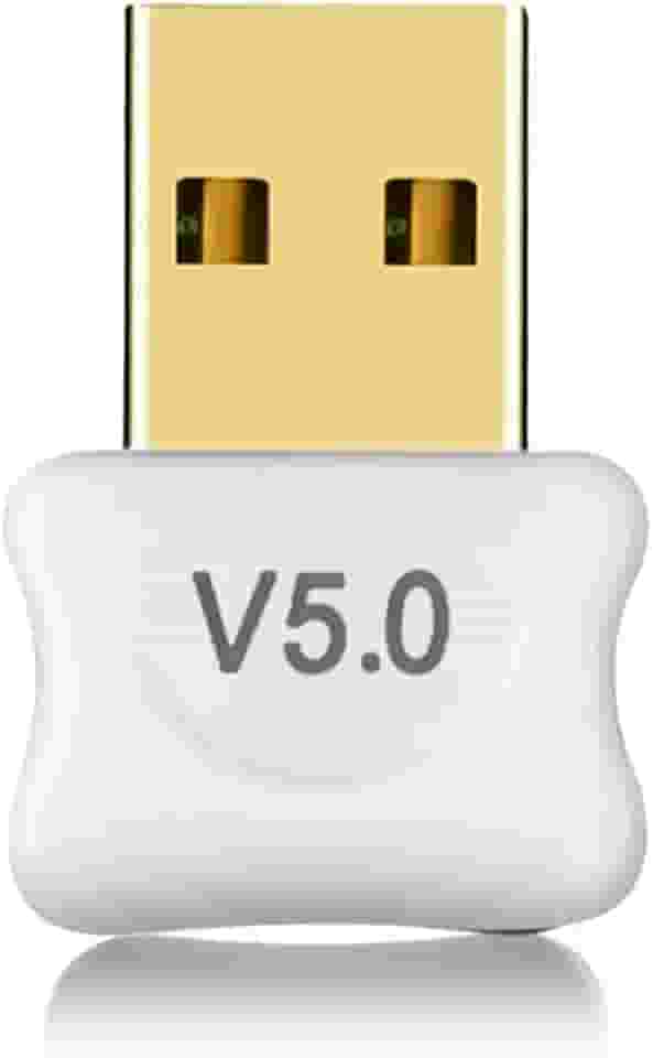 Receptor Bluetooth 5.0 Adaptador USB Wireless Transmissor Para PC, Computador, Notebook, Laptop, Fone de Ouvido, Gamepad, Impressora, Acessório Eletrônico Preto ou Branco LINHA PREMIUM ONYK (Branco)
