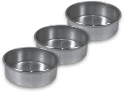 KIT 3 FORMAS REDONDAS 15X5 DE BOLO TORTA FUNDO FIXO ALUMÍNIO
