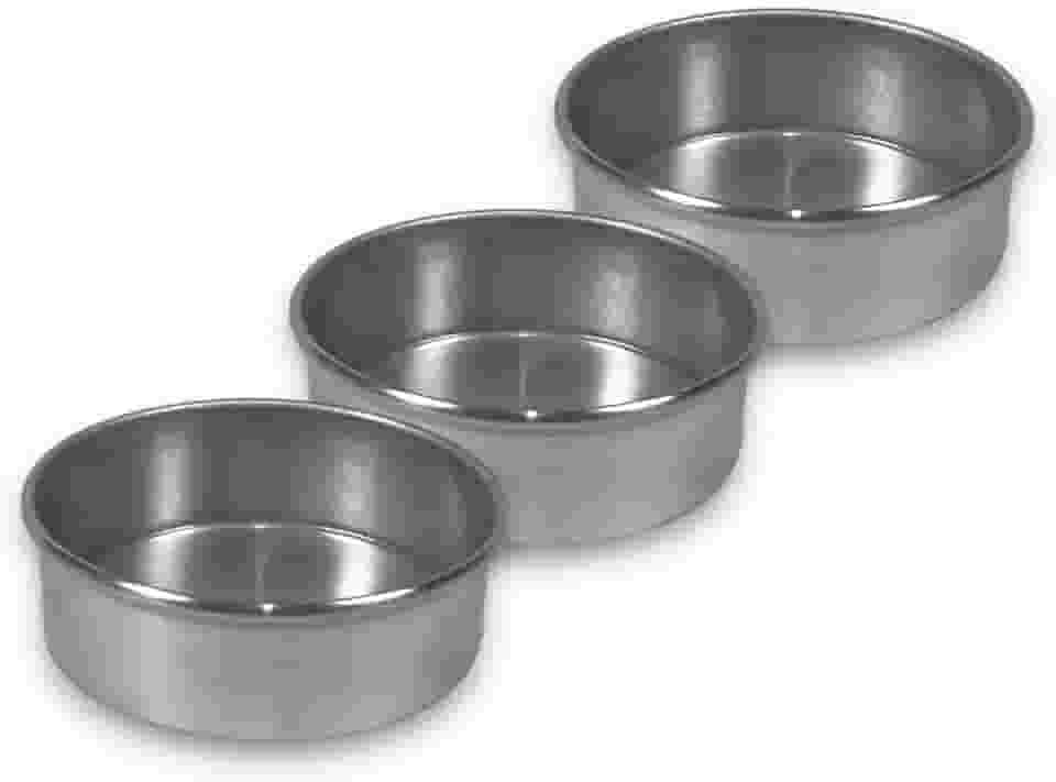 KIT 3 FORMAS REDONDAS 15X5 DE BOLO TORTA FUNDO FIXO ALUMÍNIO