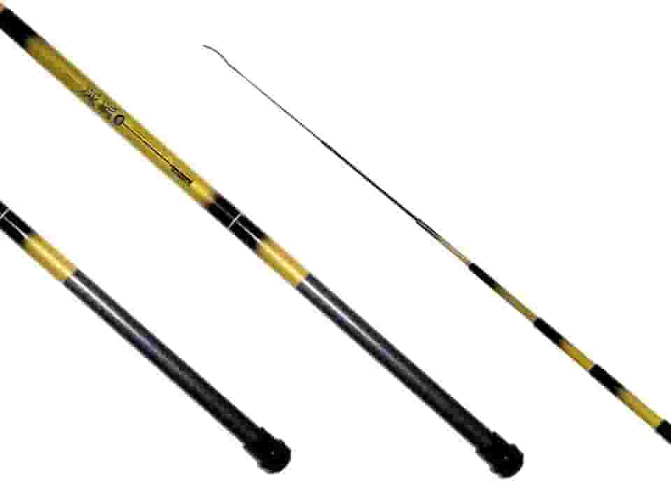 Vara de Pesca Telescópica Marine Sports, 2,40 Metros, Dourada e Preta, para Água Doce